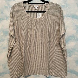 NWT J Jill Women's Sized 2X Linen / Modal Scoop-Round Neck Tunic Top